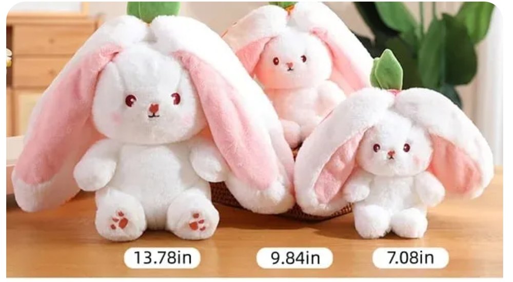 🐰Easter Early Sale 49% OFF🍓Strawberry Bunny Transformed into Little Rabbit🎀 Fruit Doll Plush Toy🐰